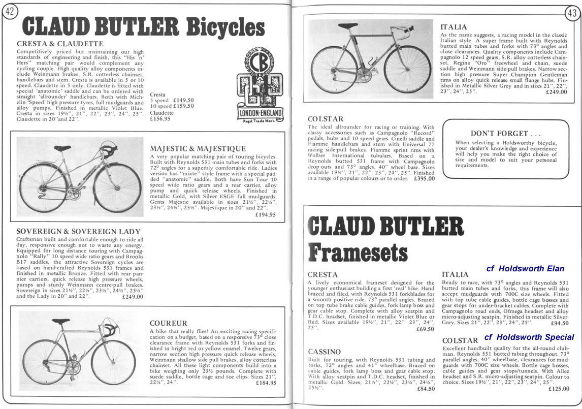 Special Claud Butler Bicycle Decals Transfers Stickers Colstar Set 12